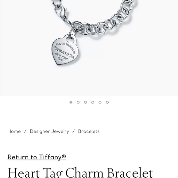 Tiffany & Co Heart Tag Charm Bracelet - Picture 7 of 8